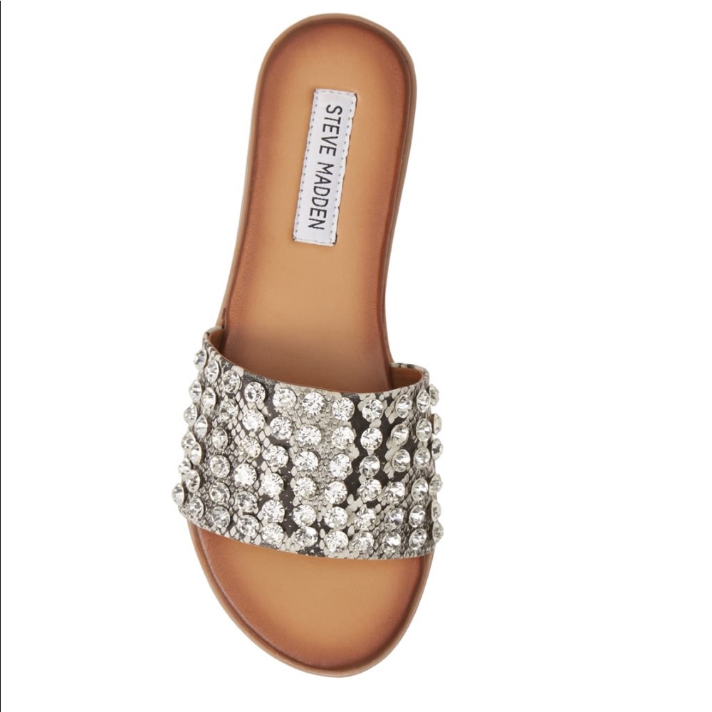NIB Steve Madden Firework Slide Sandals Snake - Picture 4 of 7